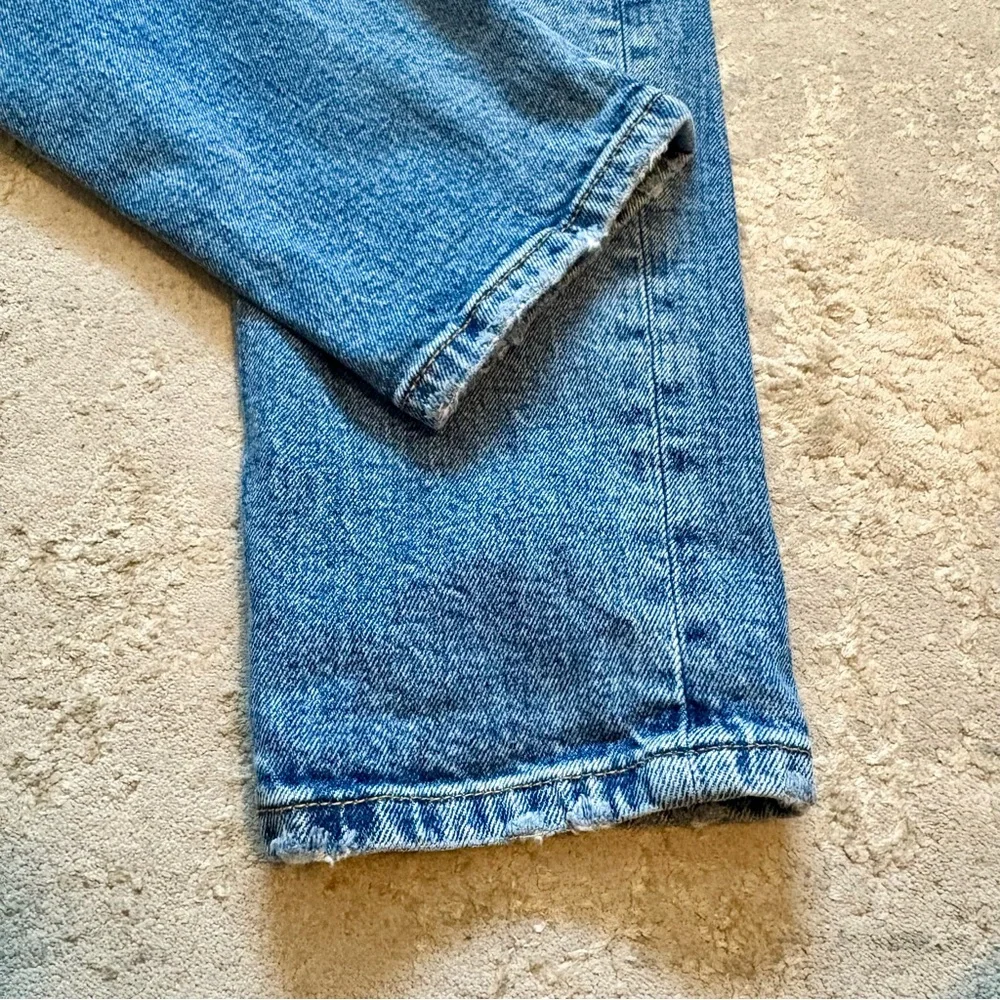 Dynamite Denim Claudia Blue Denim High Rise Waisted Distressed Mom Jeans Size 24 - Picture 7 of 11